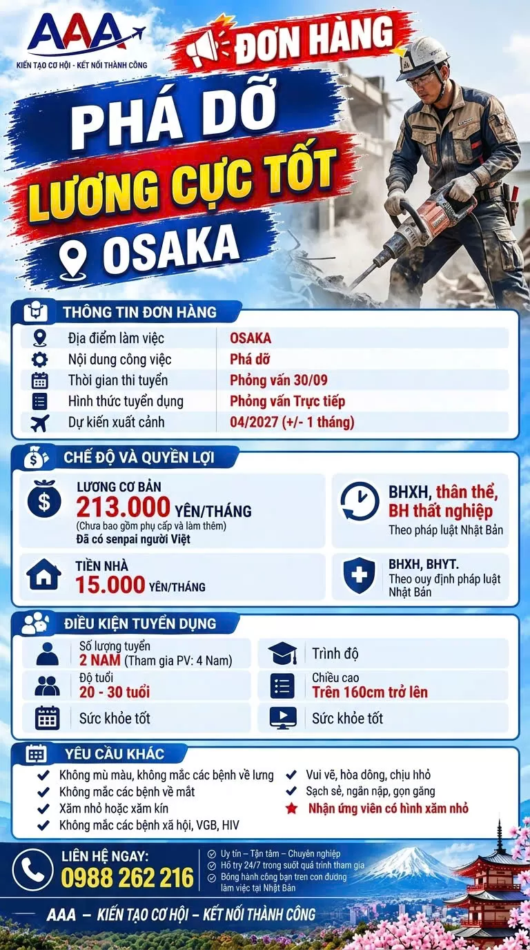 10 CỦ PHÍ 42 – PHÁ DỠ OSAKA LƯƠNG CAO