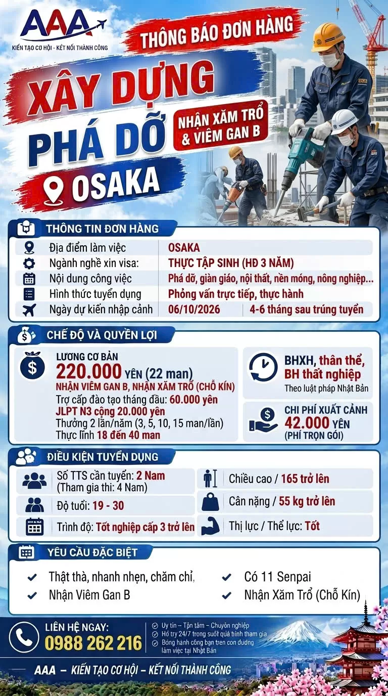 PHÍ 42: PHÁ DỠ OSAKA 22 MAN CHƯA LÀM THÊM, NHẬN XĂM, GAN B