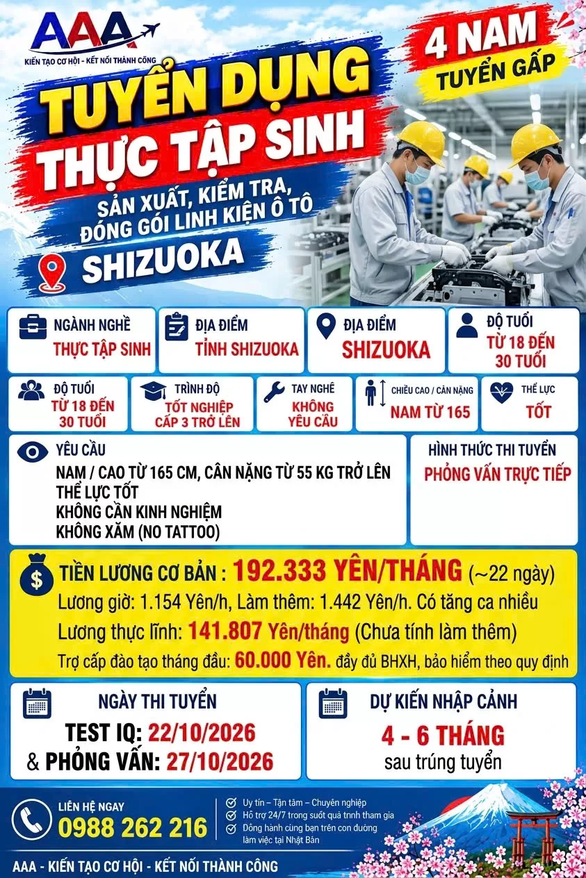 SIÊU HOT - PHÍ 36. ĐƠN HÀNG LINH KIỆN Ô TÔ SHIZUOKA