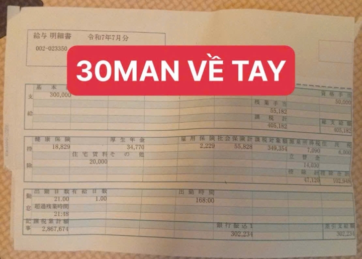 NAM CÔNG XƯỞNG KANTO – LƯƠNG 22.5 MAN ? – NHIỀU VIỆC LÀM THÊM